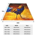 thumbnail image 5 of Bingfone Colorful Rooster Print Flannel Fleece Blanket Throw Blanket For Bed,Sofa,Couch,Travel,Camping(50"X40"), 5 of 9