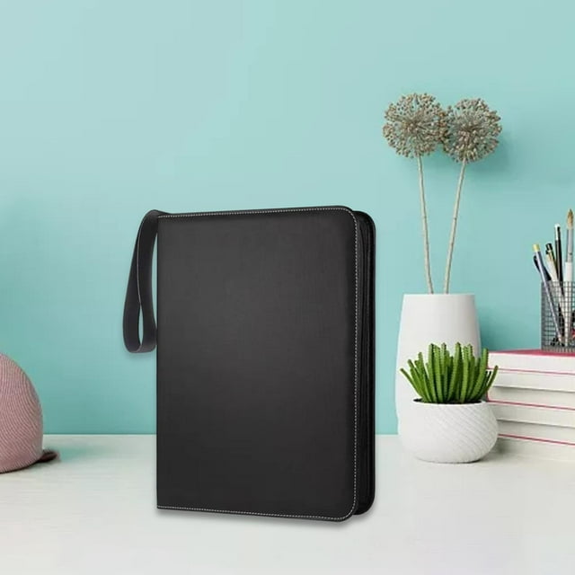 Carpeta de libros de tarjetas Hugo, protector, 9 bolsillos, negro, 900 hojas