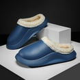 thumbnail image 4 of ZTTD Waterproof Slippers Men Lined Clogs Winter Garden Shoes Warm House Slippers Indoor Outdoor Mules Blue, 4 of 8
