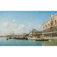 thumbnail image 3 of Federico del Campo 18x13 Black Modern Framed Museum Art Print Titled - The Doge's Palace and Santa Maria Della Salute (1898), 3 of 5