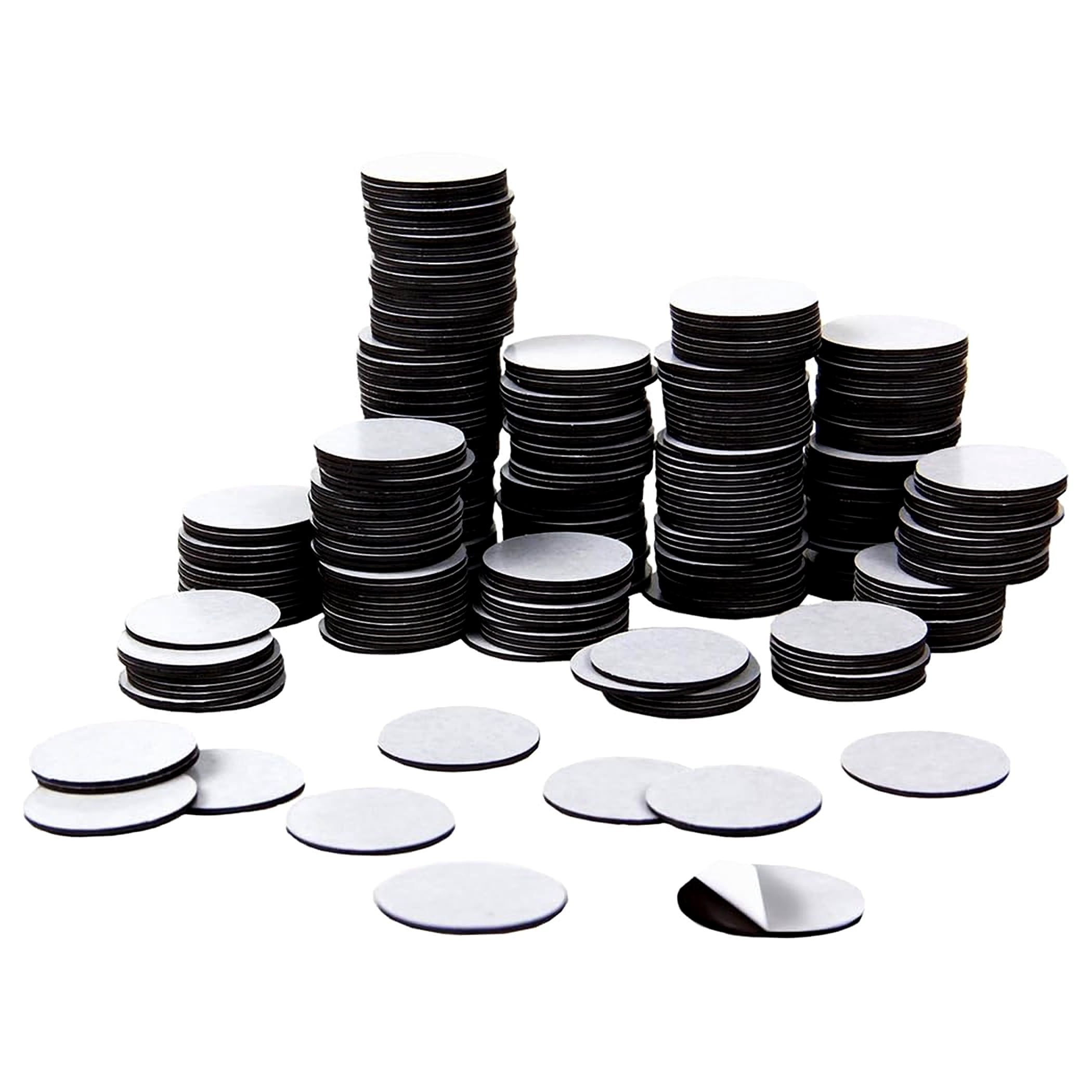 Hygloss 3/4-Inch Round Self-Adhesive Magnets – Black Magnetic Coins