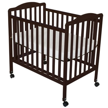 Homestock Country Cottage Full Size Crib With 3 Position , Espresso, Adjustable, 3In1 Crib, Spacesaving, Portable, 54.25"W X 35"H X 29.50"D