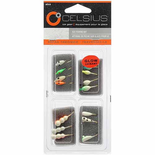 Celsius 14-Piece Ice Fishing Jig Kit, AFK8 by Generic