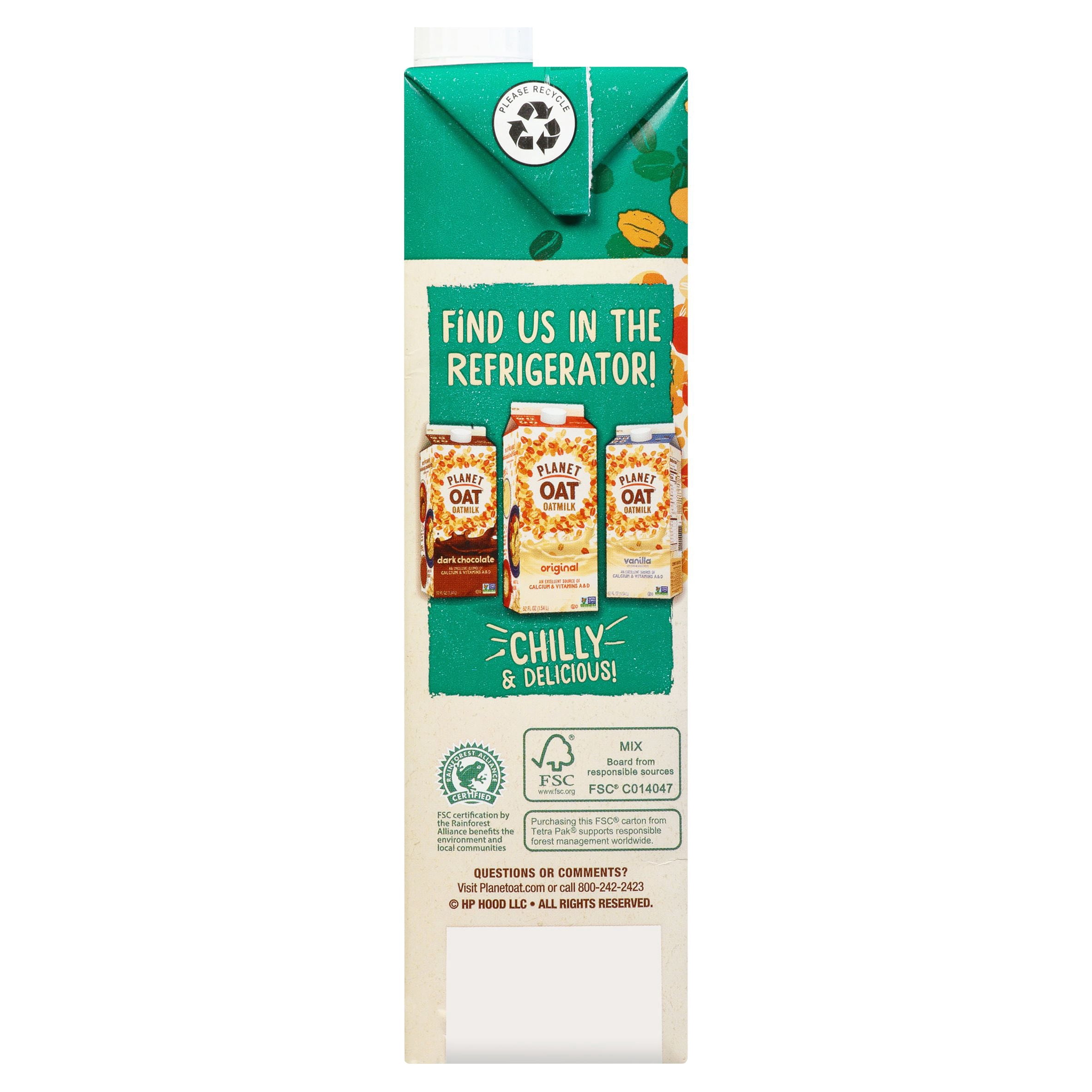 Planet Oat Extra Creamy Original Oatmilk, 32 fl oz, Shelf Stable, Cardboard Box