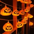 thumbnail image 2 of Halloween String Lights, 10 LED 6.56 FT Batterry Powered Pumpkin Lights, 2 of 7