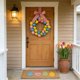 thumbnail image 4 of Uuiauoio Easter Wreath for Front Door Easter Eggs Sign Kitchen Cabinet wreaths Spring Flower Decorations with Ribbon Bow for Window Home Table Centerpiece Farmhouse Decor, 4 of 6