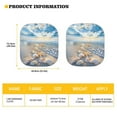 thumbnail image 5 of Yuyamidu Beach Car Window Sun Shades Shell Car Sunshades for Windshield 2 Pieces Starfish Automotive Windshield Cover Accessories for Van Sedan Truck Keep Your Vehicle Cool, 5 of 5