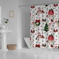 thumbnail image 3 of Coolnut Bath Shower Curtain Liners Christmas Sloth with Presents 60x72in Polyester Waterproof with 12 Curtain Hooks, 3 of 6
