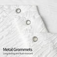 thumbnail image 3 of Zrodlmo Gradient Bubbles Textured Shower Curtain with Hooks, Water-Repellent Washable Fabric Bathroom Curtain, 72" x 72", White, 3 of 8