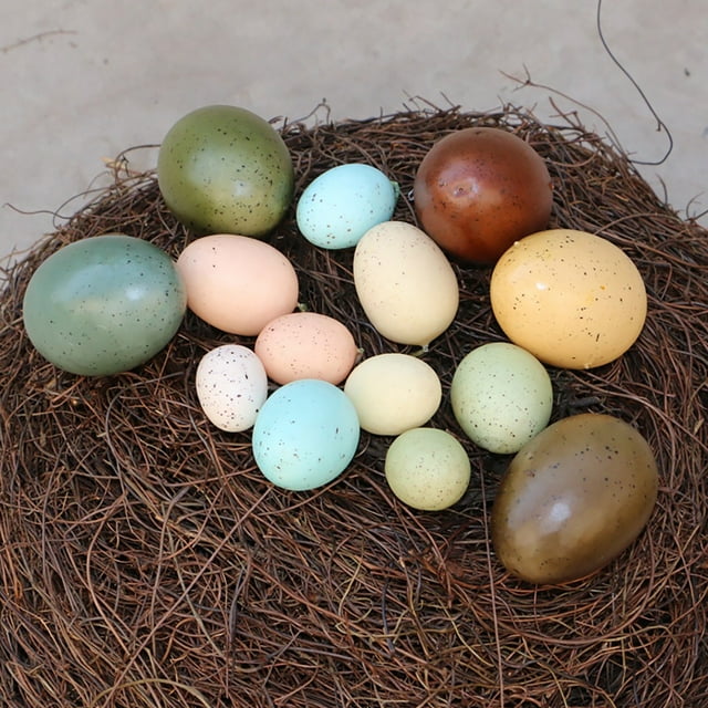 Agiferg 20Pcs Simulation Colorful Plastic Easter-Eggs Bright PlasticEggs Decorations DIY
