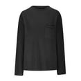 thumbnail image 6 of Sweater Clearance Women's Sweater Women's Round Neck Long Sleeve Pocket Knitted Shirt Lazy Style Sweater, 6 of 6