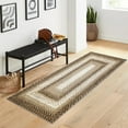 thumbnail image 2 of Yesfashion Carpets Area Rugs Washable Braided Printed Runner Rug 2*10 Boho Runner Rug Geometric Rug Runner Low Pile Anti-Slip Rug for Laundry Kitchen,Taupe rice 2*10ft A, 2 of 7