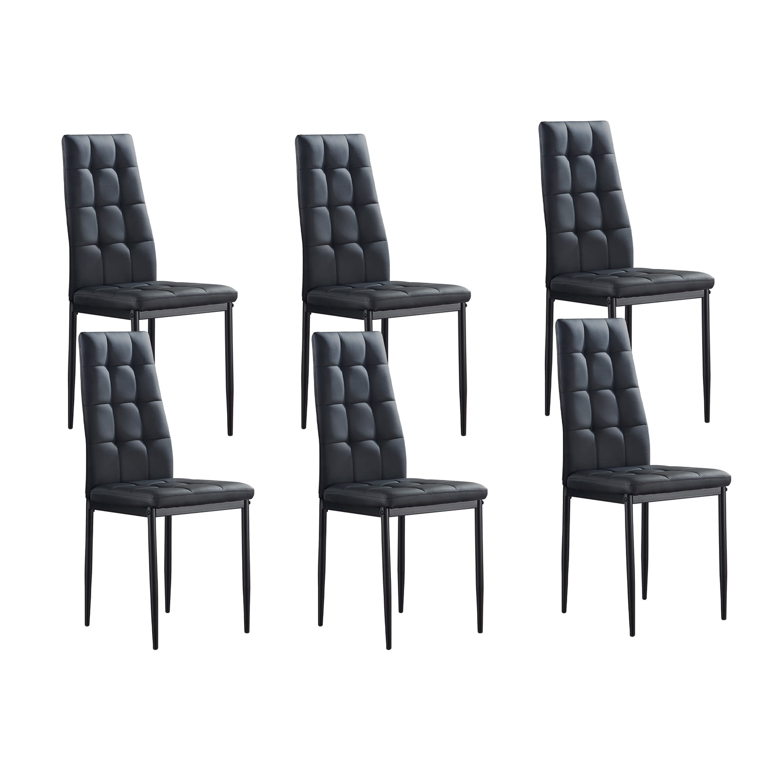 Buy Omni House Dining Chairs Set of 6,Faux Leather High Back Kitchen