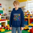 thumbnail image 4 of XAOFW Children's Hoodies Sweatshirts 100 Days Of School Print Fashionable Hoodie Casual Loose Fit Pullover Long Sleeve Hooded Sweatshirt Trendy Cozy Family Gathering Tops, 4 of 7
