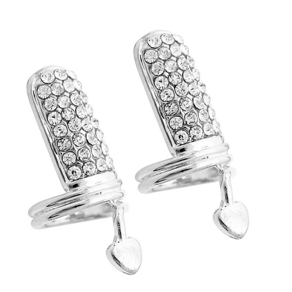 HOOWIFFY Nail Art Decoration Rings, , Rhinestones, 2Pcs