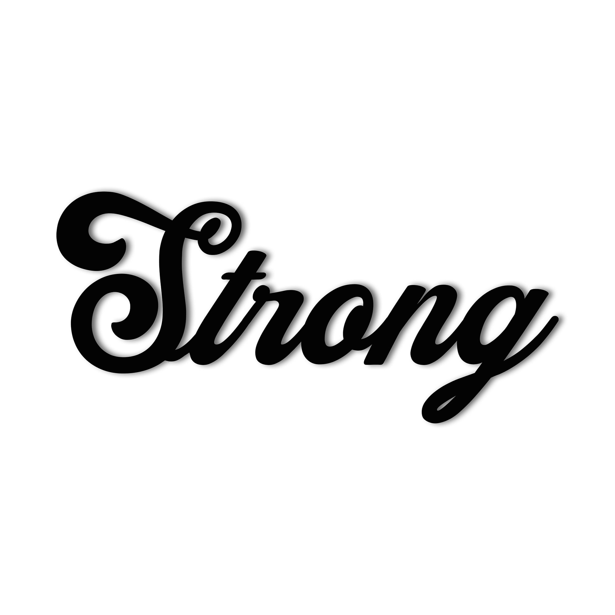 Strong - Metal Home Gym Sign Metal Word Art for Body Builder Fitness Home  Gym Motivational Wall Accent Studio Decor Sign - 3 Sizes / 13 Colors 