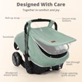 thumbnail image 5 of Baby Car Seat Cover, Caveen Muslin Infant Carseat Canopy, with Breathable Mesh Window, Universal Fit Most Car Seats, Green, 5 of 8