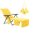 thumbnail image 1 of Funda para sillón, toalla de playa de microfibra, funda para sillón de piscina con bolsillos para tomar el sol durante las vacaciones, 1 of 7