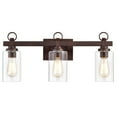 thumbnail image 3 of CHLOE Exton Transitional 3 Light Oil Rubbed Bronze Bath Vanity Fixture 23" Wide, 3 of 5