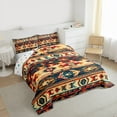 thumbnail image 3 of Homewish Hippie Aztec 3-Piece Full Size Comforter Sets For Teens Female Men,Exotic Style Bedding Comforter Set,Bohemian Tribal Lightweight Bedding Sets,Ultra Soft Home Decor,Reversible, 3 of 8