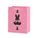 thumbnail image 2 of Contenedores de almacenamiento, bolsas de regalo de Pascua, bolsas de regalo de conejito en negro y rosa, bolsas de papel con lazos de cinta, decoraciones navideñas, bolsa de papel, 2 of 6