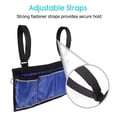thumbnail image 2 of MasteelfCA Wheelchair Bag Portable Wheel Chair Carry Pouch Durable Arm Rest Pouch (Blue), 2 of 7
