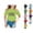 Light Green, variant on Girls Safari Leopard T-Shirt Cute Cartoon Wild Cat Graphic Loose Fit Crewneck Short Sleeve Summer Active Tee