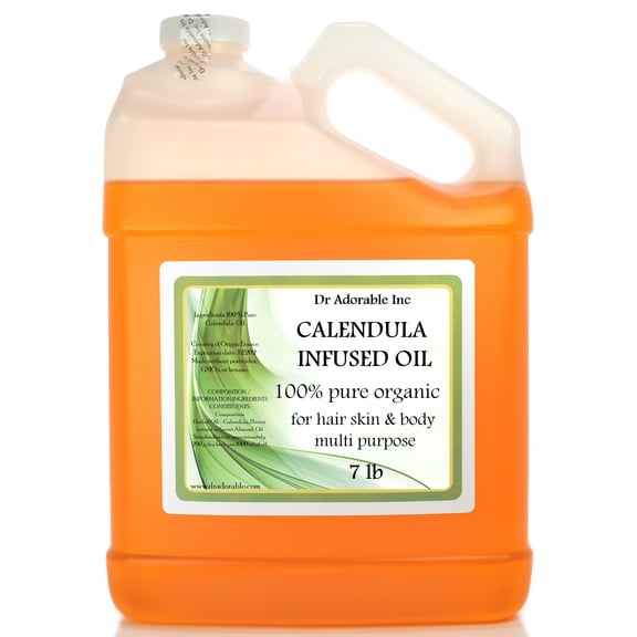 Dr Adorable - 7 lb - Calendula Infused Oil - 100% Pure Organic Cold Pressed Natural