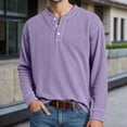 thumbnail image 2 of Tisuna Mens Fall T-Shirts Quick Dry Henley Neck Tops Men Solid Shirts For Workout Gym Size Xl, 2 of 4