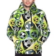 thumbnail image 2 of Bingfone Football Doodle Men's Drawstring Hoodie Long Sleeve Pocket Sweatshirts-X-Large, 2 of 6