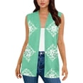 thumbnail image 7 of Vmvidoty Women's Floral Print Sleeveless Cardigan Loose Cover Up Casual Blouse Tops 2026 Green L, 7 of 7