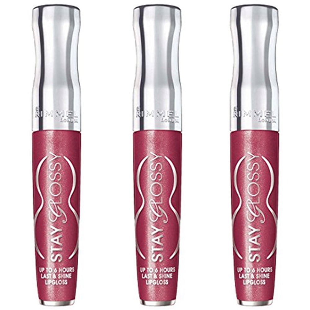 Pack of (3) Rimmel Stay Glossy Rim Oh My Gloss! Lip Gloss, Captivate Me!, 0.18 Fluid Ounce