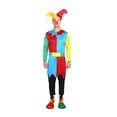thumbnail image 2 of SJLDQY Carnival Mens Clown Dress Up Colorful Tops Pants With Hat Outfits Party Stage Performance Clothes Set, 2 of 6