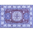 thumbnail image 1 of Ahgly Company Indoor Rectangle Geometric Blue Traditional Area Rugs, 4' x 6', 1 of 4