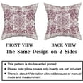thumbnail image 3 of Burgundy Red Gray Ethnic Boho Throw Pillow Covers 20X20 Inch Set of 2 Bohemian Carpet Pattern Vintage Pillow Cases Grey Floral Pillow Cover Farmhouse Home Decor for Sofa Couch Porch Outdoor, 3 of 6