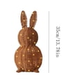 thumbnail image 3 of 13.8in Wicker Easter Bunny Light Up, Rattan Bunny Outdoor Woven Wicker, Rabbit Topiary Easter Porch Decor, Spring Decoration for Home Farmhouse Table Kitchen, 3 of 8