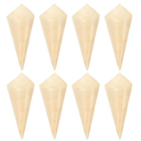 

50pcs Disposable Wood Appetizer Cones Ice Cream Cone Cups Party Candy Cones