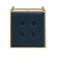 thumbnail image 5 of Weston Home Oddie Gold Finish Velvet Button Tufted Bar Stools, Blue (Set of 2), 5 of 10