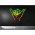 thumbnail image 3 of Glowneon Handsign Rasta Neon Sign, Handsign Rasta Led Light, Rasta Sign, Hand Rasta Line Art, 3 of 4