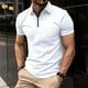 thumbnail image 3 of Camiseta de manga corta lisa para hombre, informal, de vacaciones, para fitness, para verano, para actividades al aire libre, 3 of 5
