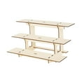 thumbnail image 3 of QSTDGVPW 3 Tier Corner Tiered Display Stand 3 Step Corner Display Rack for Tradeshows Straight wood color, 3 of 9