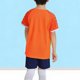 thumbnail image 5 of Odeerbi Conjunto de Entrenamiento de Fútbol Seco Rápido Para Chicos Y Niñas Pantalones Cortos de Camiseta Con Impresión Geométrica de Gradiente Conjunto Atlético Para 4-12 Años, 5 of 6