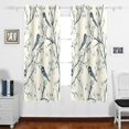 thumbnail image 2 of Birds and Flowers Pattern Thermal Blackout Curtains 63x55 Inch 2 Panels Grommet Window Drapes for Bedroom Living Room, 2 of 5
