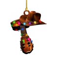 thumbnail image 1 of Tree Ornament Car Ornament Western Charm  Tree Pendant with Lanyard Unique Cowboy Hat Boots Car Rear View Mirror, 1 of 5