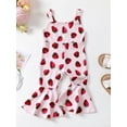 thumbnail image 3 of Bagilaanoe Toddler Baby Girl Summer Jumpsuit Sleeveless Print Romper Overalls 12M 18M 24M 3T 4T 5T Kids Flared Pants Summer Clothes, 3 of 8