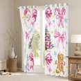 thumbnail image 3 of Homewish Ribbon Bow Tie Curtains Pack of 2 (42x84 Each),Bowtie Christmas Tree Curtains Blackout,Girls Xmas Gift Bedroom Curtains For Kids,Breathable Home Decor, 3 of 6