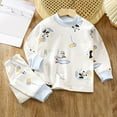 thumbnail image 2 of Yievot 2Pcs Fall Unisex Baby Clothes Cute Printed Long Sleeve Sleepwear Playwear Soft Baby Boy's Clothing Playsuit Playset Pajamas Baby Boy Gifts on Clearance, 2 of 3