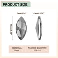 thumbnail image 2 of Uxcell 128 Pcs Horse Eye Shape Rhinestones, 7 x 15 mm Point Back Rhinestone Beads for Jewelry Making Crafts Costume Crystal Embellishments, Gray, 2 of 6