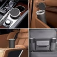 thumbnail image 3 of BUYISI Car Mini Bin Cup Holder Portable Small Plastic Trash Can For Home Office Bedroom Silver, 3 of 5