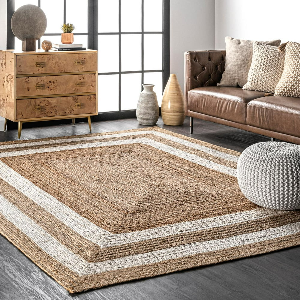 nuLOOM Estelle Border Jute Area Rug